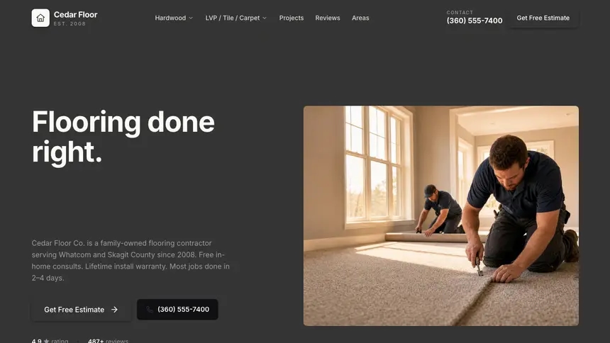 Flooring Fast Utility demo website thumbnail