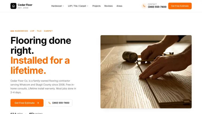 Flooring Designer Flexible demo website thumbnail