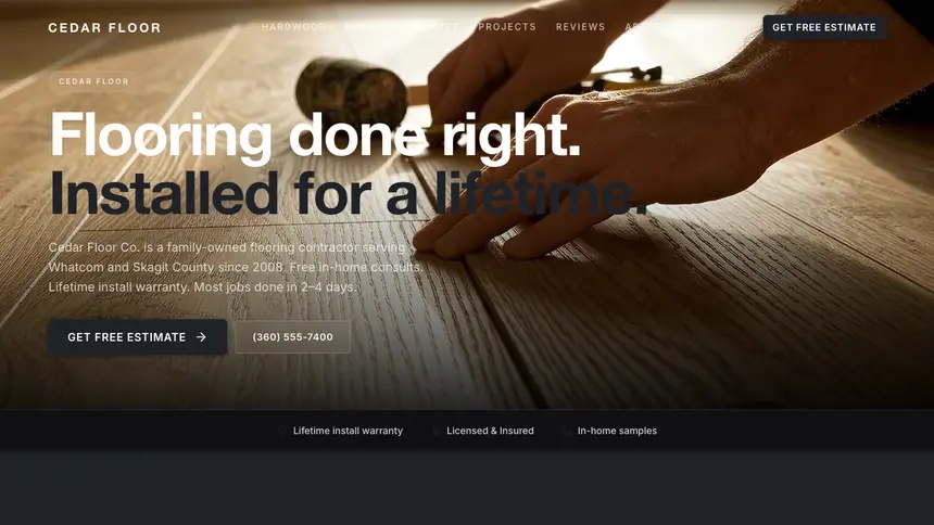 Flooring Stark Minimal demo website thumbnail