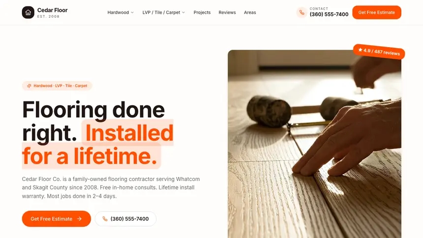 Flooring Connected Workflow demo website thumbnail