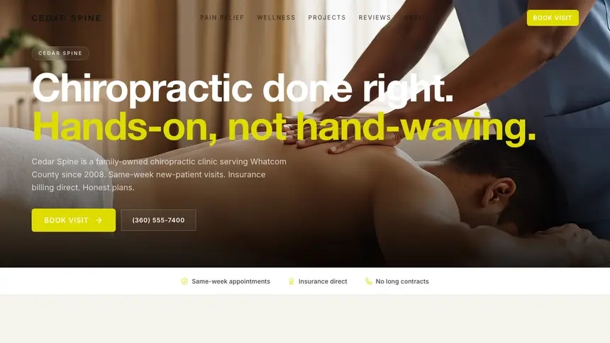 Chiropractic Soft Editorial demo website thumbnail