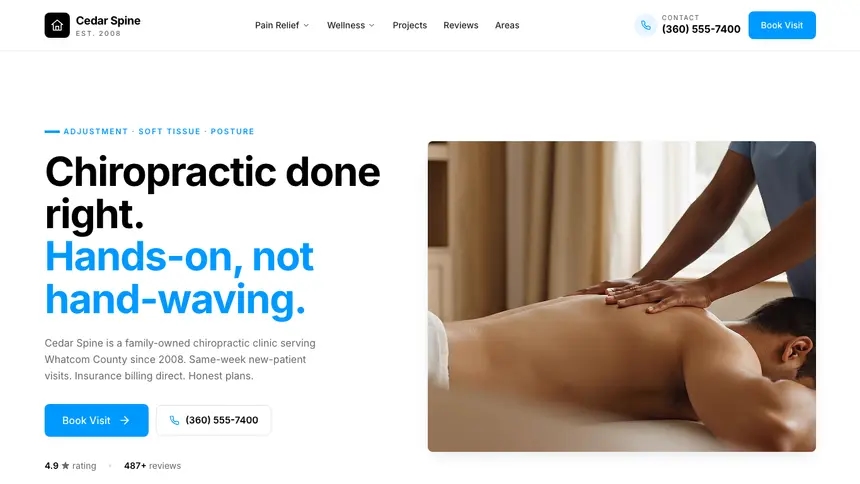 Chiropractic Motion Forward demo website thumbnail