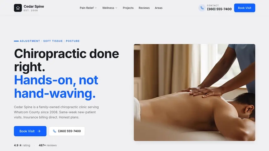 Chiropractic Technical Trust demo website thumbnail