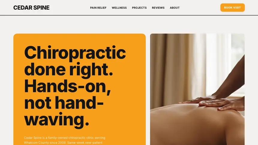 Chiropractic Confident Brand demo website thumbnail