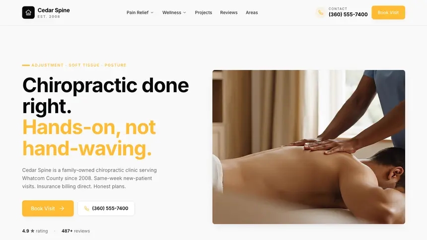 Chiropractic Crisp Utility demo website thumbnail