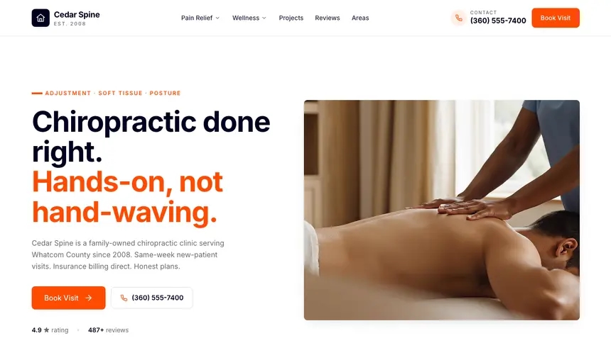 Chiropractic Collaborative Tech demo website thumbnail