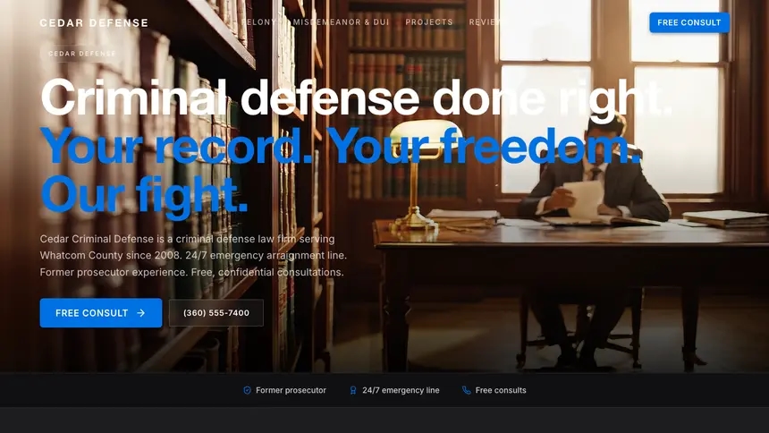 Criminal Defense Minimal Premium demo website thumbnail