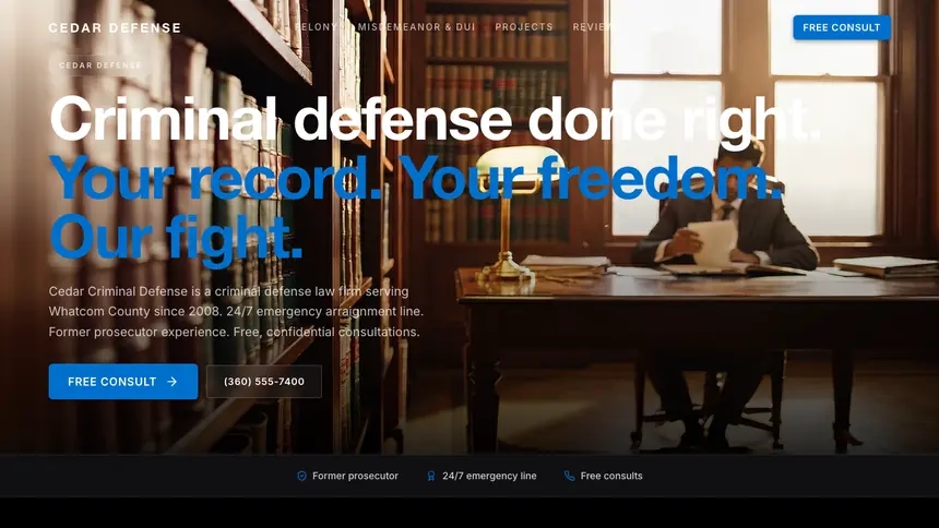 Criminal Defense Luxury Statement demo website thumbnail