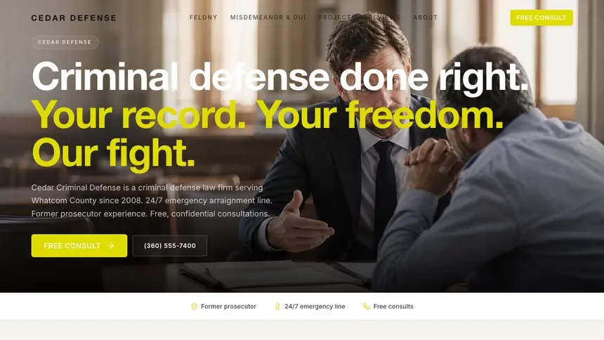 Criminal Defense Soft Editorial demo website thumbnail