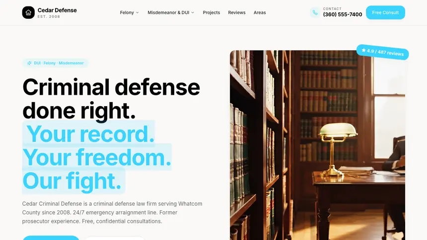 Criminal Defense Crafted Neutral demo website thumbnail
