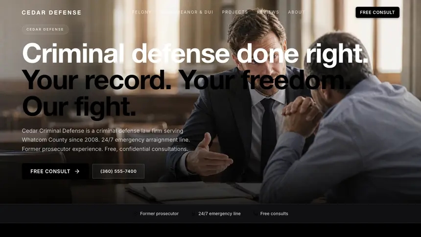 Criminal Defense Expressive Modern demo website thumbnail