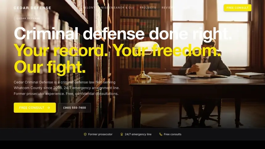 Criminal Defense Bold Performance demo website thumbnail