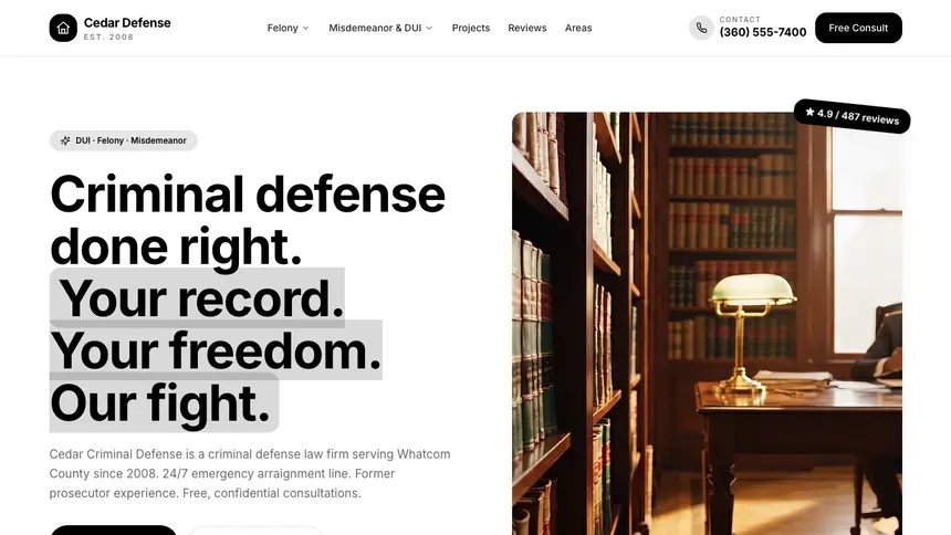 Criminal Defense Playful Creative demo website thumbnail