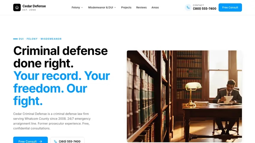 Criminal Defense Motion Forward demo website thumbnail