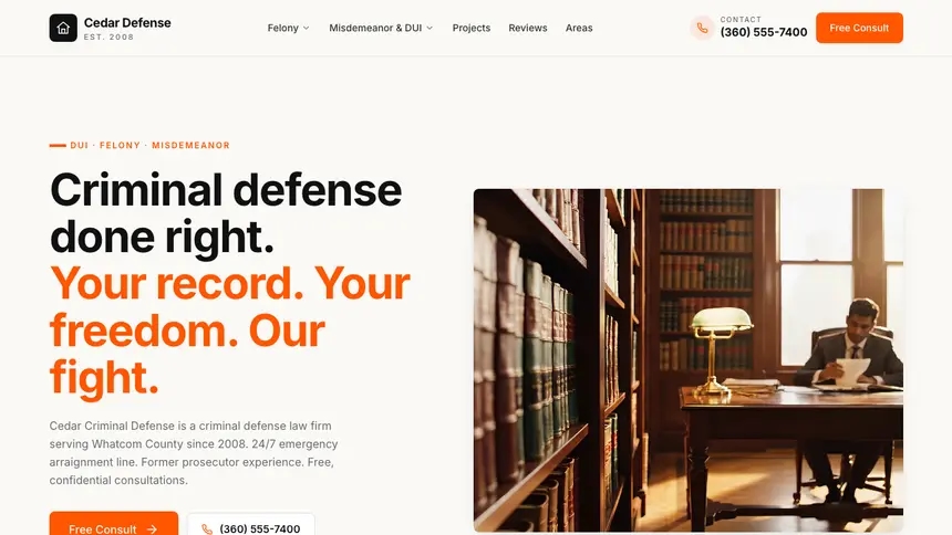 Criminal Defense Approachable Support demo website thumbnail