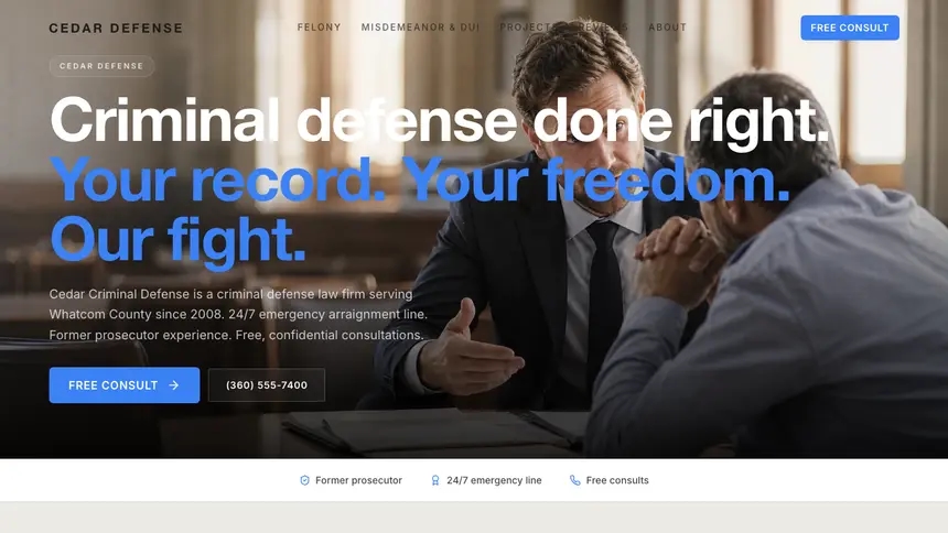 Criminal Defense Soft Inviting demo website thumbnail