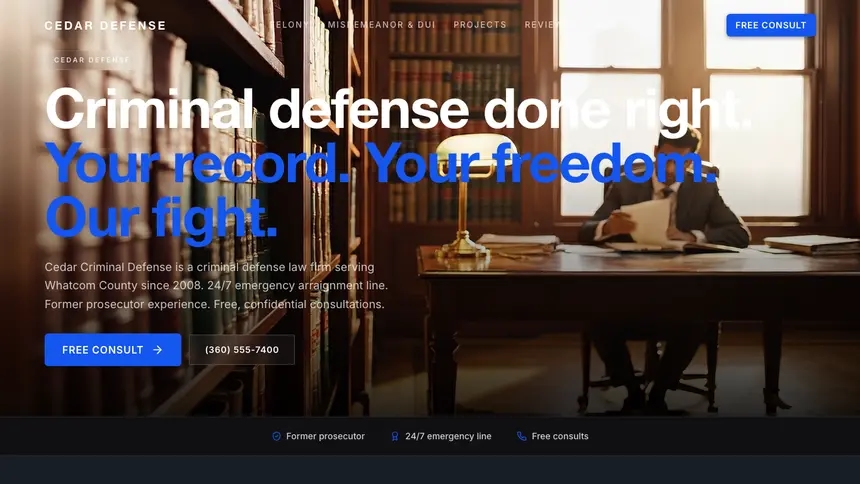Criminal Defense Compact Modern demo website thumbnail