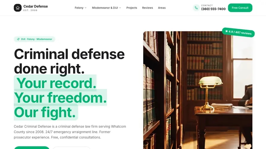 Criminal Defense Open Canvas demo website thumbnail