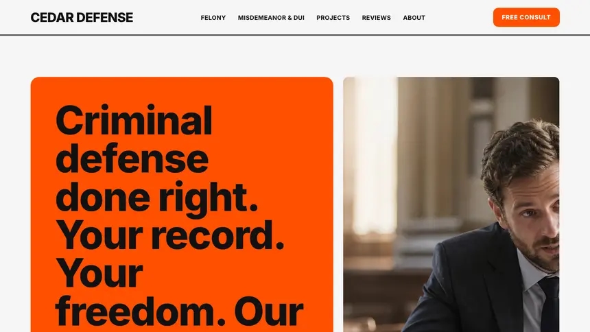 Criminal Defense Bold Motion demo website thumbnail