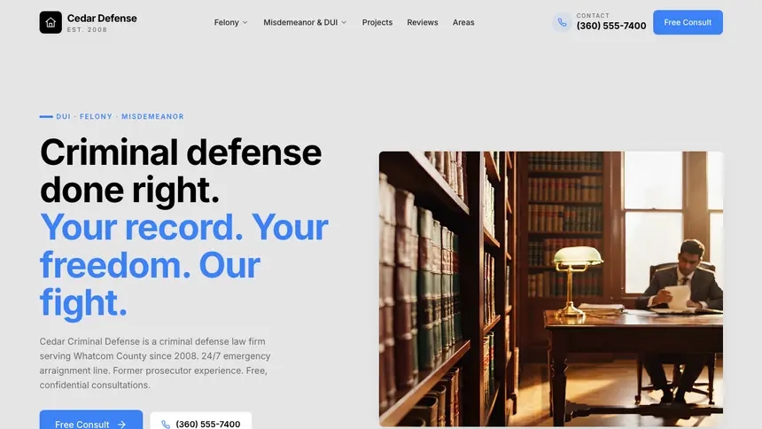 Criminal Defense Friendly Minimal demo website thumbnail