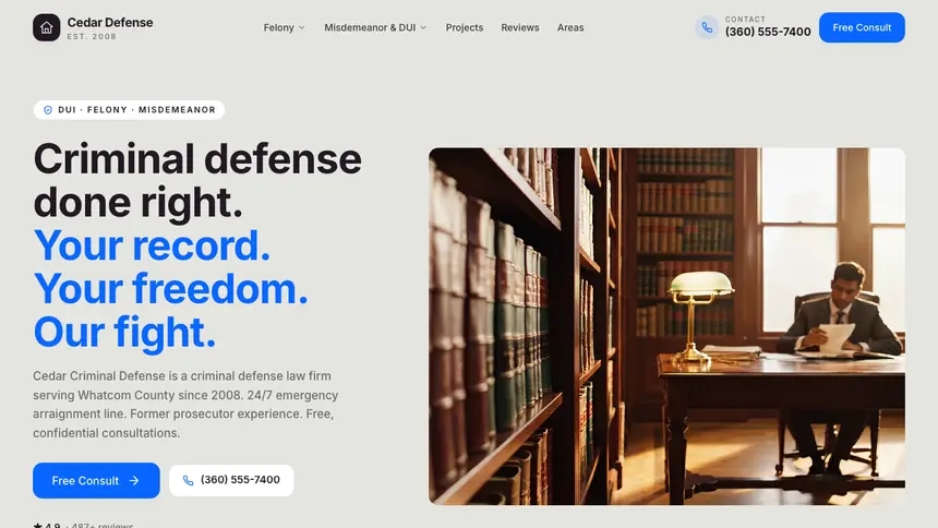 Criminal Defense Visual Discovery demo website thumbnail
