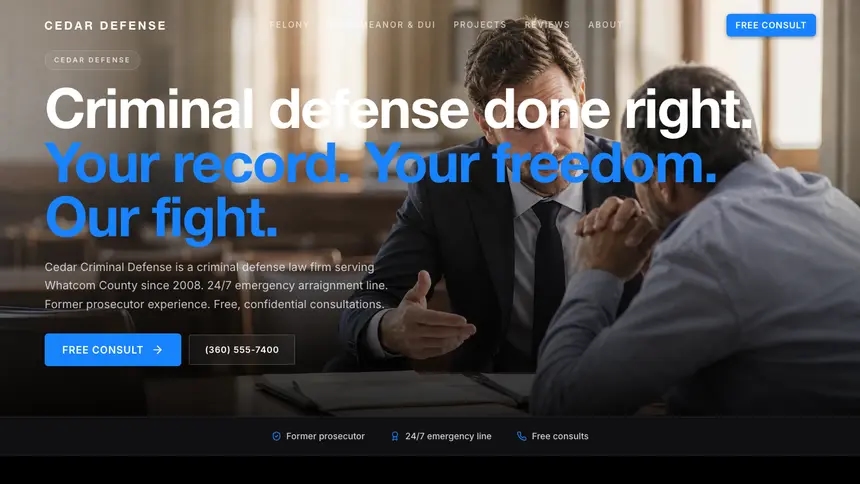 Criminal Defense Dynamic Bold demo website thumbnail