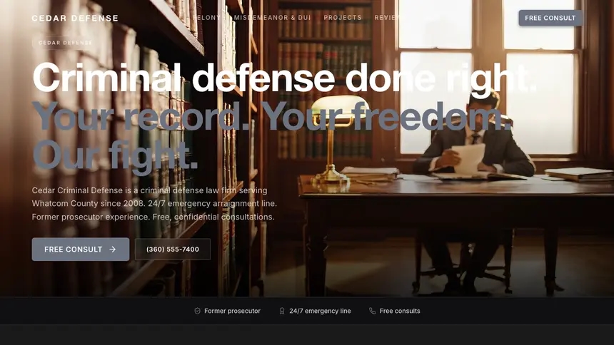 Criminal Defense Creative Studio demo website thumbnail