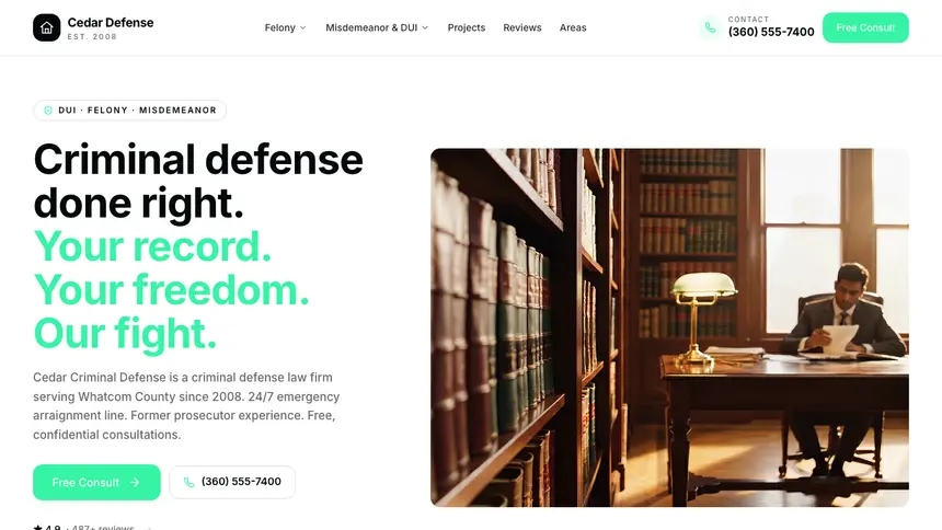 Criminal Defense Commerce Ready demo website thumbnail