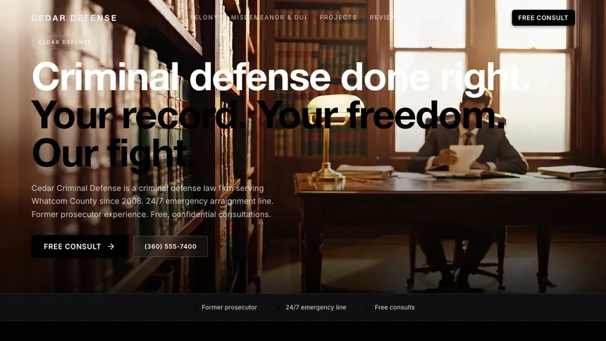 Criminal Defense High Contrast demo website thumbnail