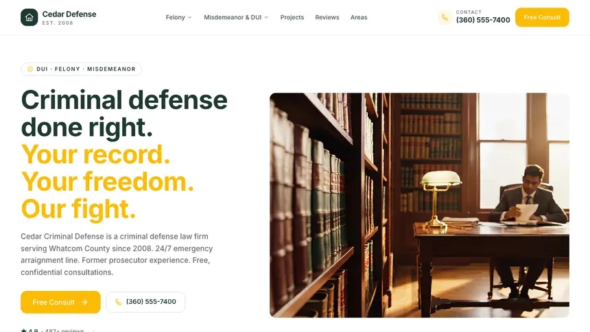 Criminal Defense Warm Retail demo website thumbnail