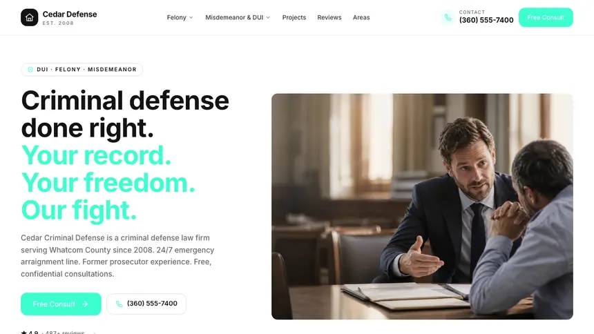 Criminal Defense Editorial Media demo website thumbnail