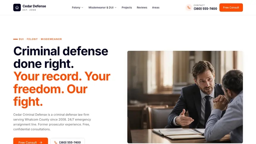 Criminal Defense Collaborative Tech demo website thumbnail