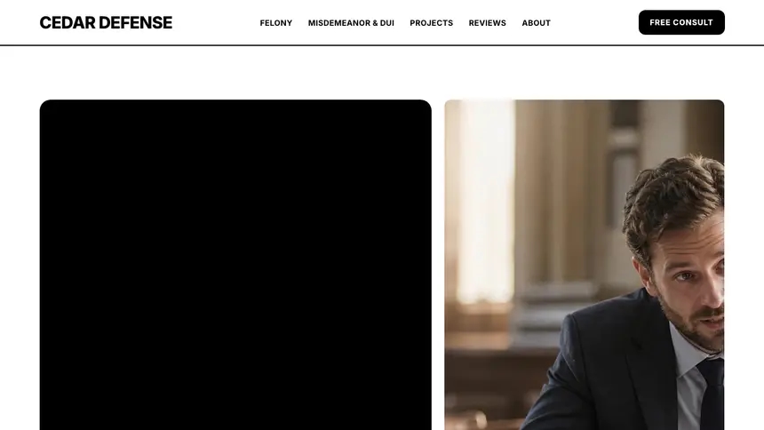 Criminal Defense Bold Utility demo website thumbnail