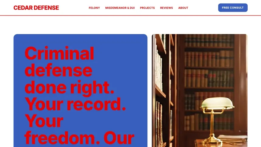 Criminal Defense Confident Telecom demo website thumbnail