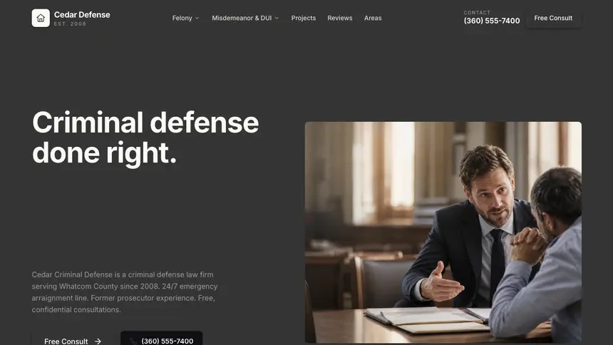 Criminal Defense Fast Utility demo website thumbnail