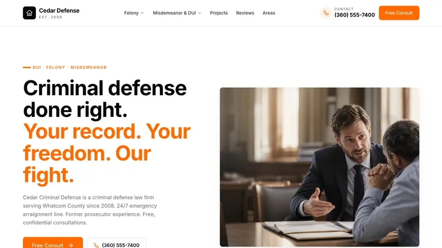 Criminal Defense Designer Flexible demo website thumbnail