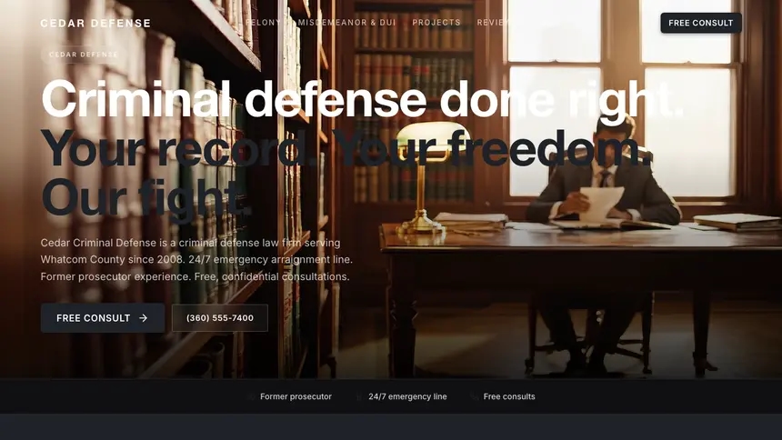 Criminal Defense Stark Minimal demo website thumbnail
