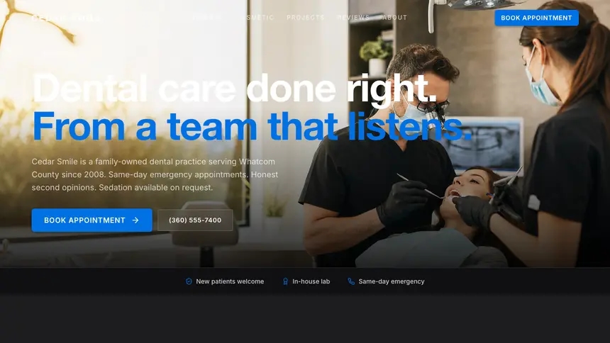 Dental Minimal Premium demo website thumbnail