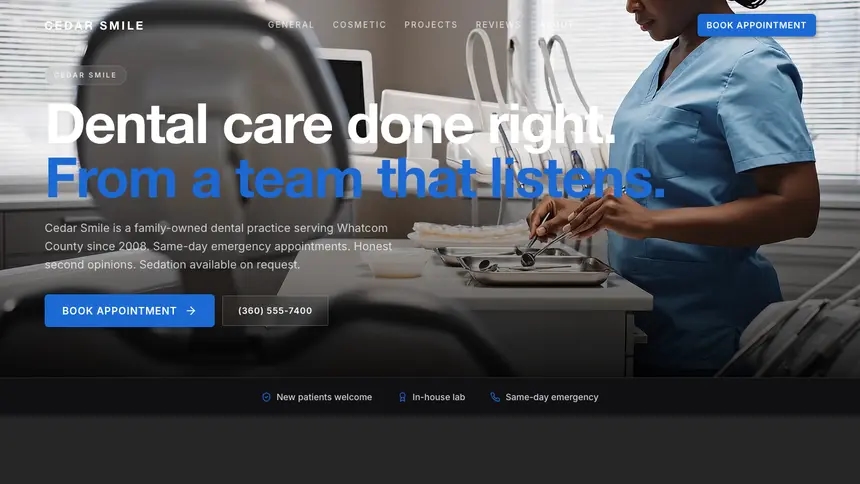 Dental Precision Classic demo website thumbnail