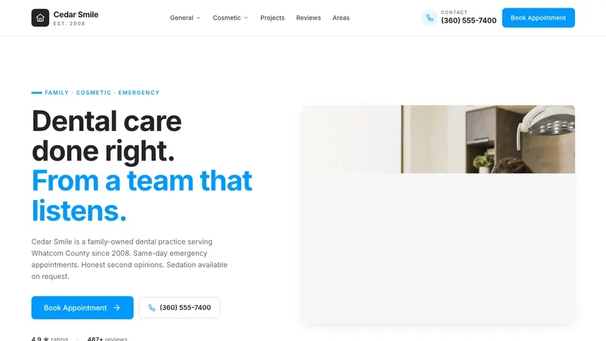 Dental Clean Scheduler demo website thumbnail