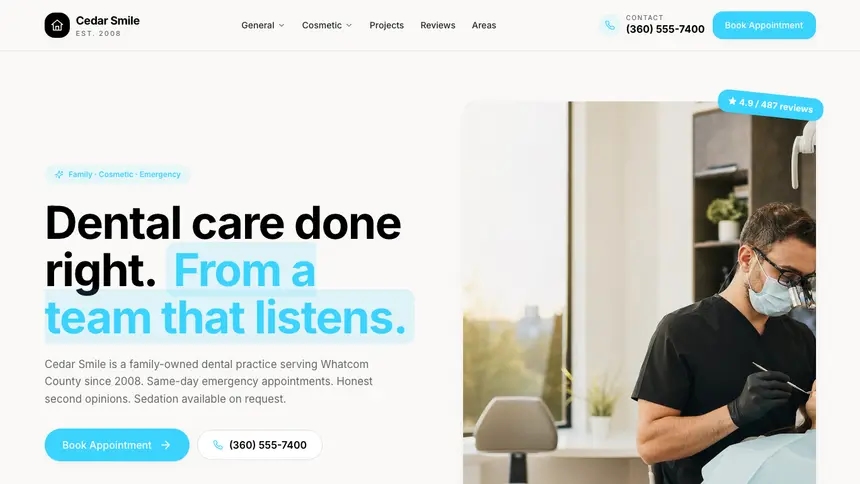 Dental Crafted Neutral demo website thumbnail