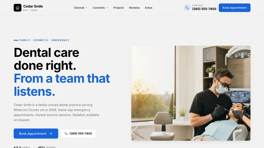 Dental Calm Professional demo website thumbnail