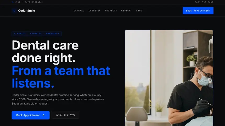 Dental Trusted Finance demo website thumbnail