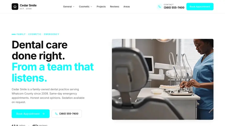 Dental Modular Clean demo website thumbnail