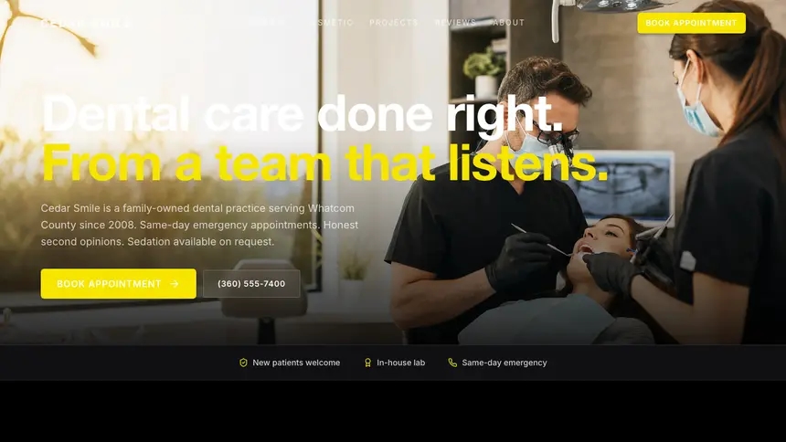 Dental Bold Performance demo website thumbnail