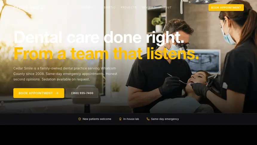 Dental High Impact demo website thumbnail