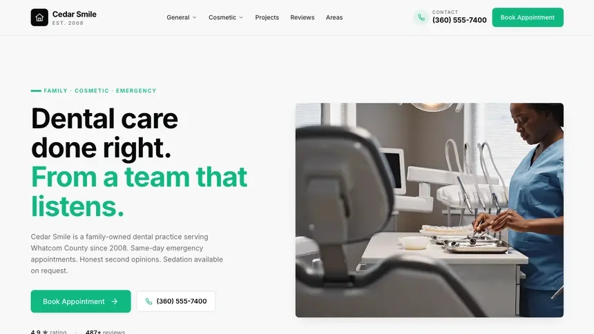 Dental Sleek Minimal demo website thumbnail