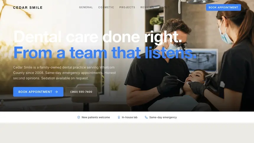 Dental Soft Inviting demo website thumbnail