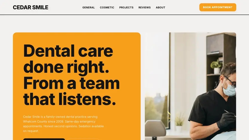 Dental Confident Brand demo website thumbnail