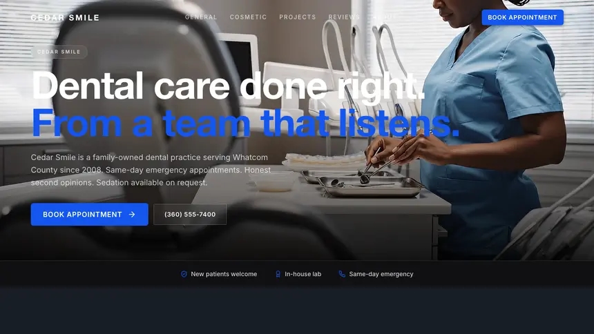 Dental Compact Modern demo website thumbnail